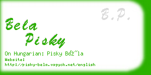 bela pisky business card